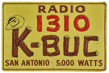 Vintage K-Buc Radio Station Sign