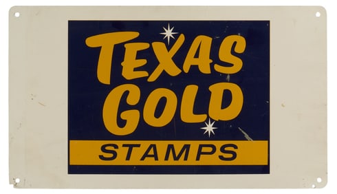 Texas Gold Stamps Sign