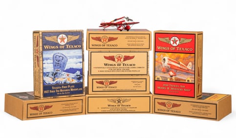 (8) Texaco Wings of Texaco Model Airplanes in Boxes