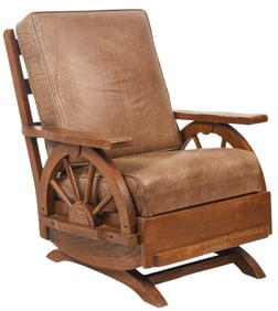 Wagon Wheel Rocking Chair