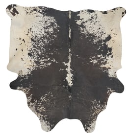 Black and White Cowhide Rug, 7 ft. 7 in. x 7 ft.