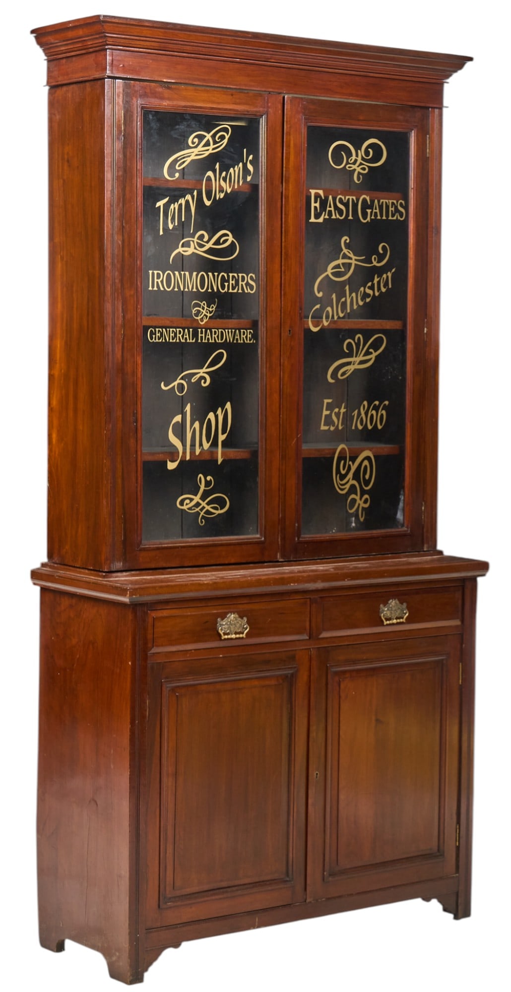 Antique Mahogany Hardware Store Display Cabinet (1 of 5)