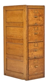 Vintage Library Bureau Four Drawer File Cabinet