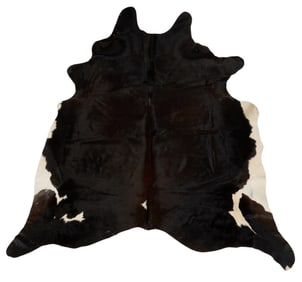 Black and White Cowhide Rug, 8 ft. 8 in. x  7 ft. 5 in.