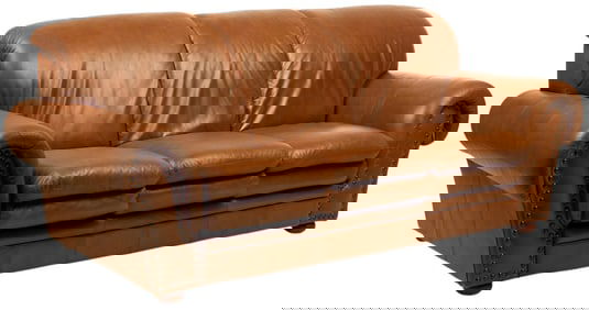 Three-Seat Leather Sofa
