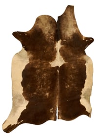 Brown and White Cowhide, 7 ft. 4 in. x 5 ft. 2 in.