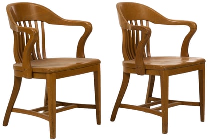 Pair of American Oak Chairs