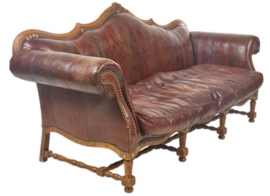 Old Hickory Faux Alligator Sofa