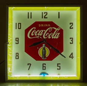 Vintage Coca-Cola Neon Clock