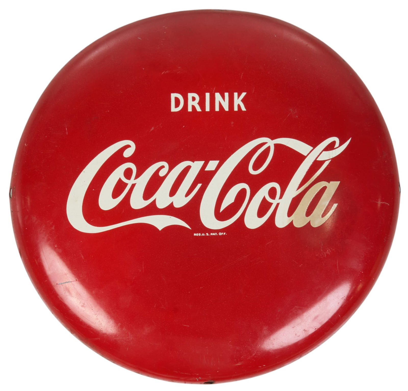 Small Coca-Cola Button Sign (1 of 3)