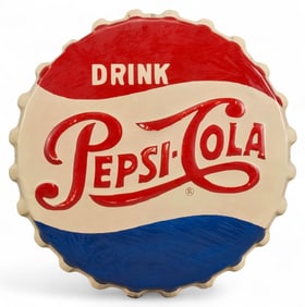 Pepsi-Cola Bottle Cap Sign