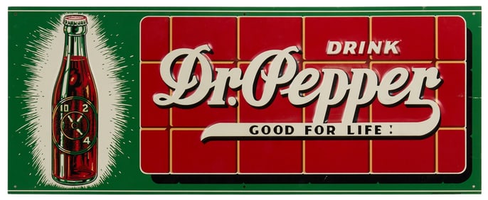 Dr. Pepper Metal Sign, Reproduction
