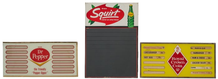 (3) Vintage Soda Menu Boards