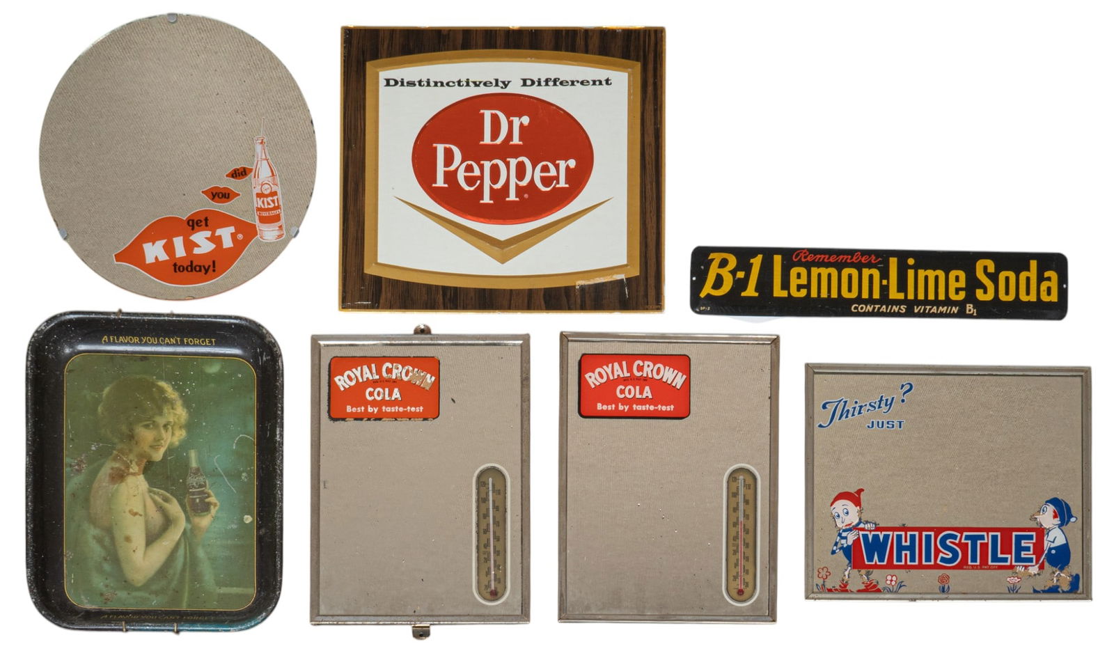 (7) Vintage Beverage Advertising Signs (1 of 2)