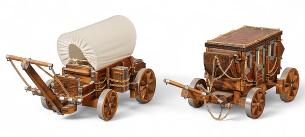 Pair of Vintage Stagecoach Lamps