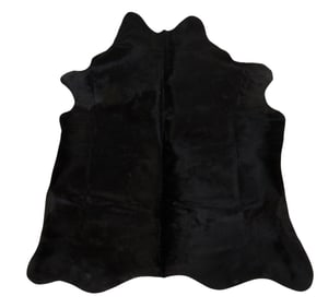 Black Cowhide Rug, 7 ft. x 6 ft.