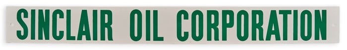 Sinclair Oil Corporation Porcelain Sign