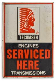 Tecumseh Engines Service Sign, 1984