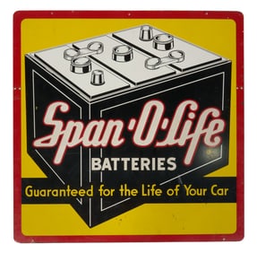 Span-O-Life Batteries Sign