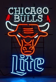 Chicago Bulls Miller Lite Neon Sign
