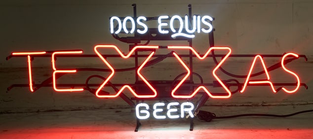 Dos Equis Beer Texxas Neon Sign