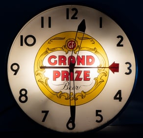 Grand Prize Beer Advertising Clock
