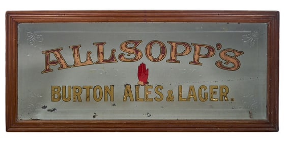 Allsopp's Advertising Mirror Sign