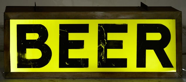 Double-Sided "Beer" Lighted Advertising Sign
