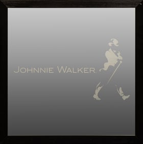 Johnnie Walker Framed Advertising Mirror