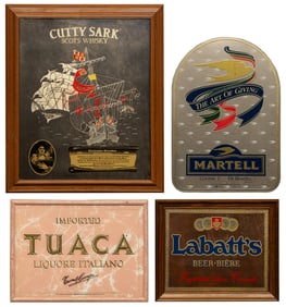 (4) Framed Advertising Mirrors