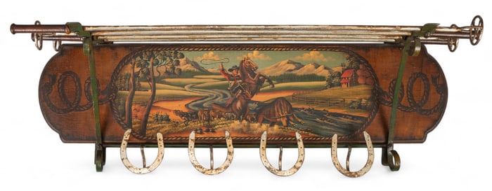 Roy Rogers Branding Iron and Horseshoe Coat Rack
