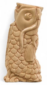 Guillermo Leal, Carved Mammoth Tusk (Koi)