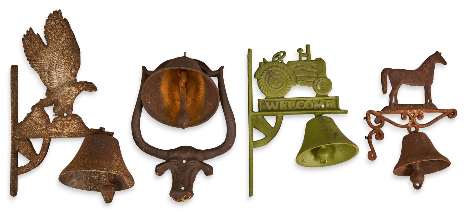 Set of Four Rustic Figural Dinner Bells (1 of 3)