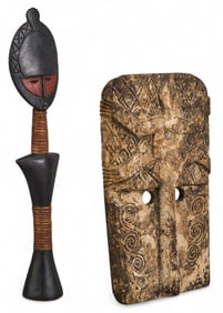 Ghanaian Fertility Sculpture & Mask