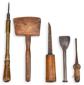 Group of (5) Primitive Hand Tools