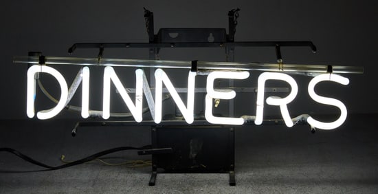 Vintage "Dinners" Neon Sign