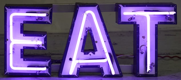 "EAT" Illuminated Neon Sign