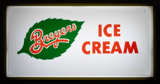 Breyer's Ice Cream Backlit Sign
