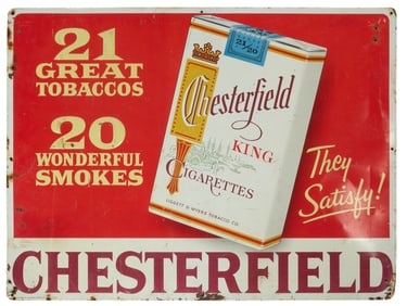 Chesterfield Cigarettes Sign