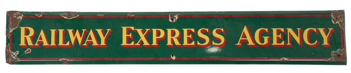 Railway Express Agency Enamel Sign