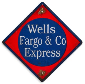 Wells Fargo & Co. Express Porcelain Sign