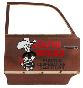 South Texas Electric Co-Op Truck Door with Mascot