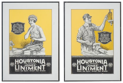 Pair of Houstonia Liniment Advertising Prints