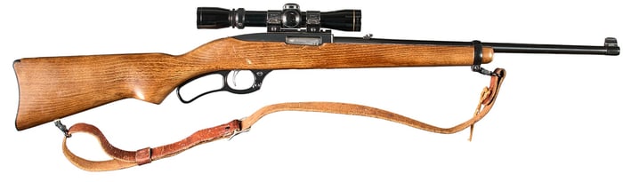 Ruger Model Ninety-Six 17 HMR Lever Action Rifle W/ Leupold Scope