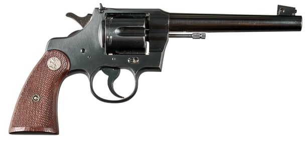 Scarce Near Mint Colt Officer's Model Target Heavy Barrel 32 Revolver In Box