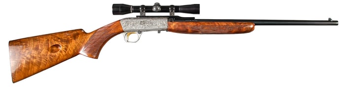 Greco Engraved Browning SA-22 Grade III 22 LR Semi Auto Rifle
