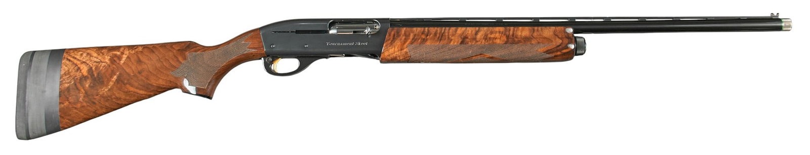 Nice Remington 1100 Tournament Skeet 12 Gauge Semi Auto Shotgun: Serial: R275749V Manufacturer: Remington Arms Co. Inc. Model: 1100 Tournament Skeet Caliber: 12 Gauge Barrel length: 26 in. OAL: 49 in. LOP: 16 in. Condition: Excellent; ve