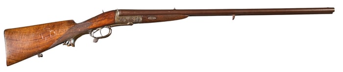 Antique Austrian Engraved and Gold Inlaid Josef Siegel Cape Gun