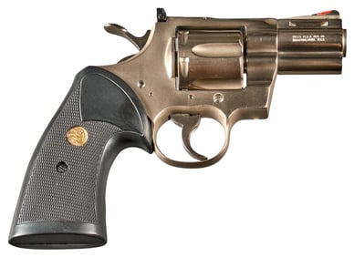 Desirable 2.5 inch Satin Nickel Colt Python 357 MAG Revolver