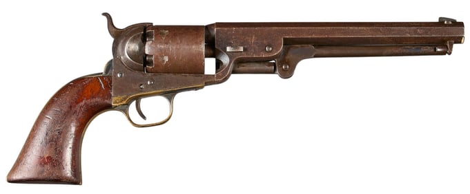 Antique Martially Marked Colt Model 1851 Navy 36 Cal Percussion Revolver